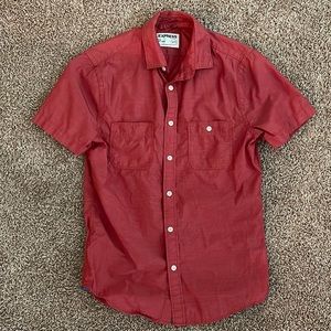 Mens size XS Express short sleeved button up